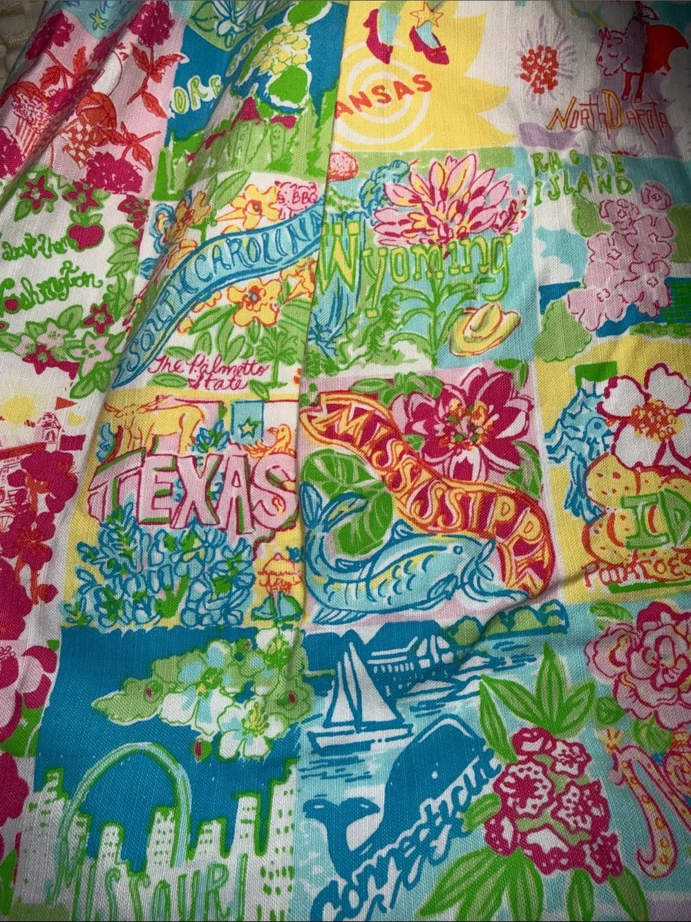 Lilly Pulitzer WOMENS Strapless Patchwork Dress in Pink, Blue, Green, Cream 12 - Picture 5 of 12